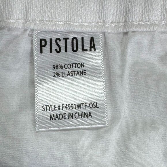 PISTOLA Women's Shorts White Cotton Denim Jean Frayed Edge Hem Stretch Size 32 - Picture 13 of 15